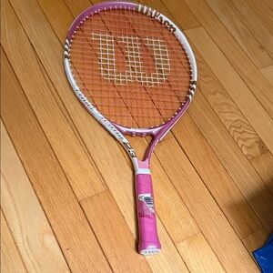 Wilson Pink and White Tennis Racket